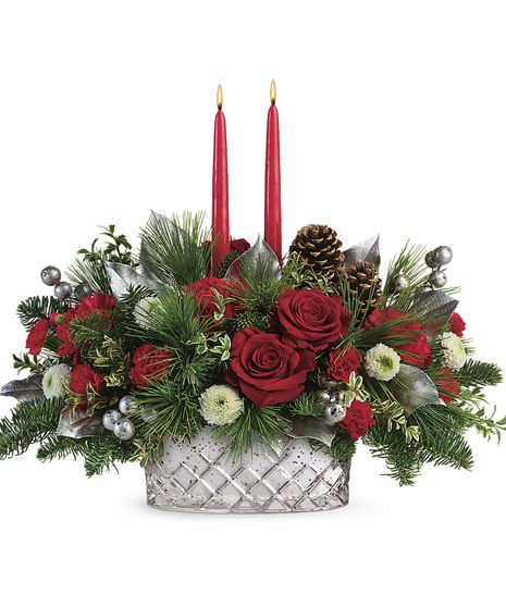 Teleflora's Merry Mercury Centerpiece