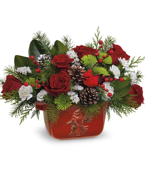 Teleflora's Classic Cardinal Centerpiece DX