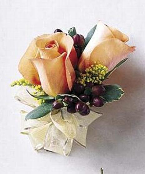 Peach Rose Corsage